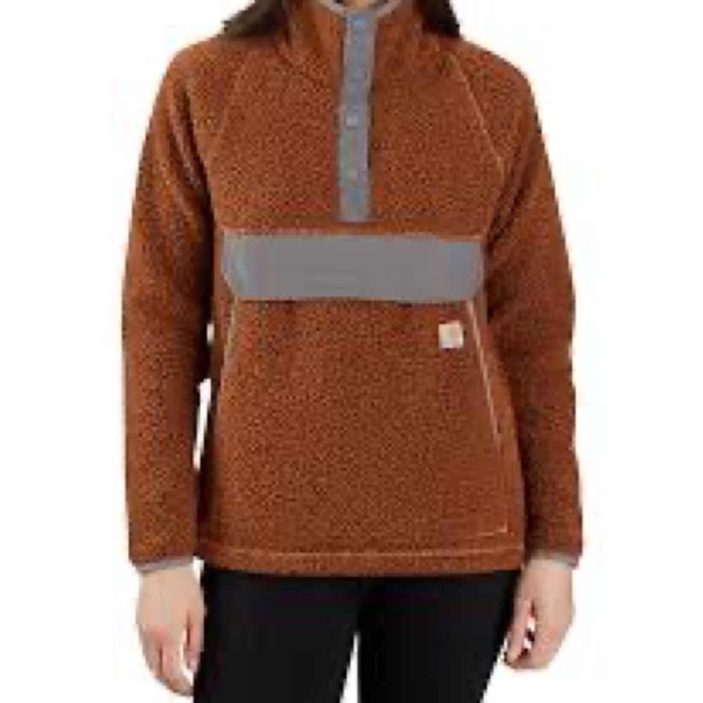 NWT Women's Carhartt Relaxed Fit Fleece Pullover - Picture 8 of 8